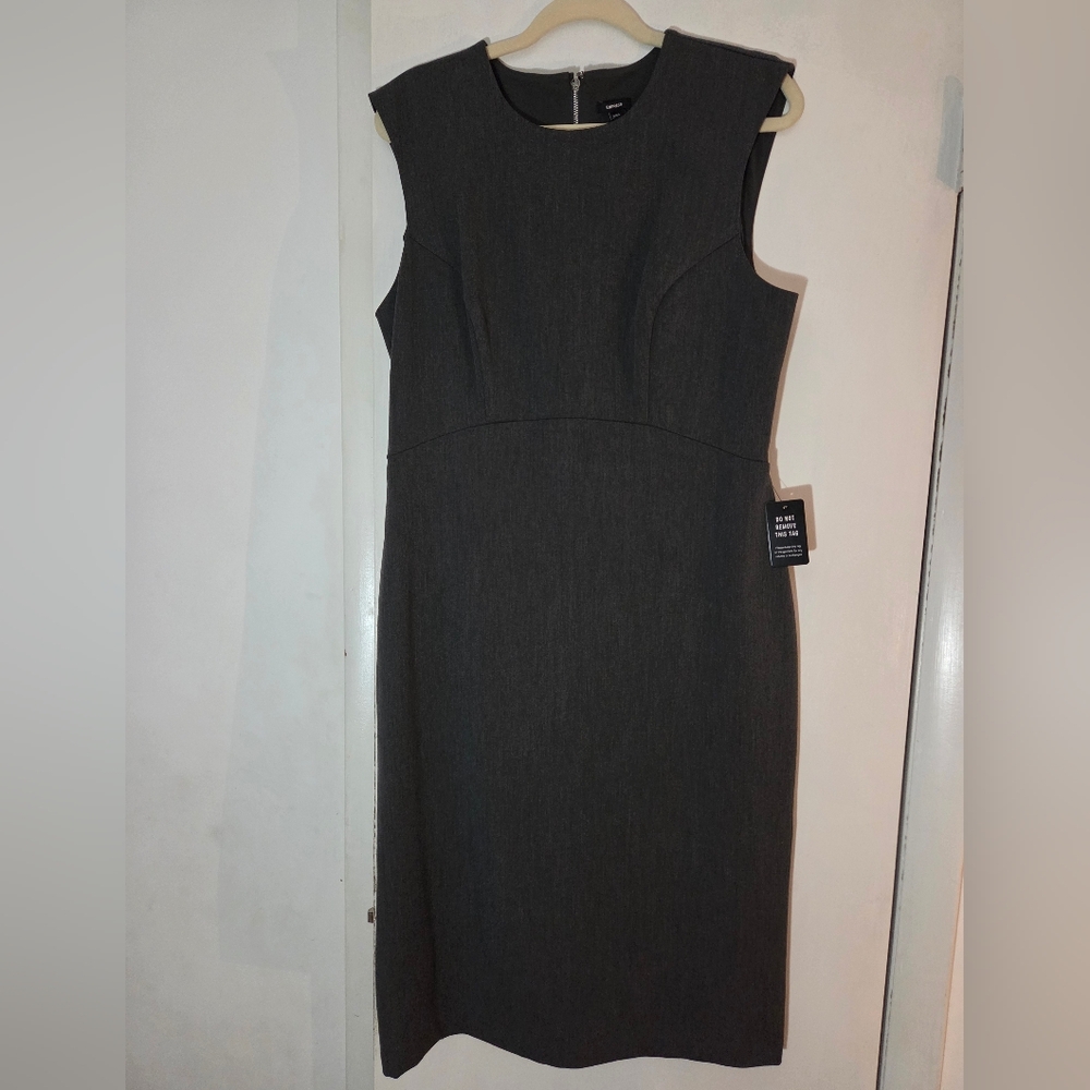 Express Charcoal Sleeveless Midi Dress